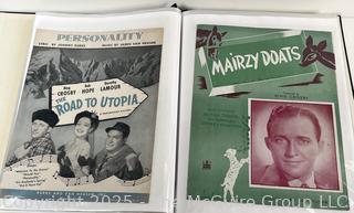 Plastic binder of sheet music from the 1940-50's