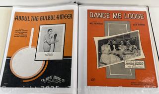 Plastic binder of sheet music from the 1940-50's