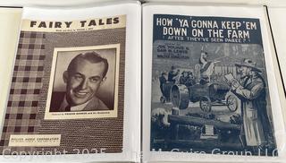 Plastic binder of sheet music from the 1940-50's