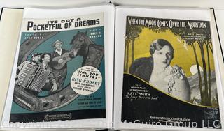 Plastic binder of sheet music from the 1940-50's