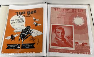 Plastic binder of sheet music from the 1940-50's