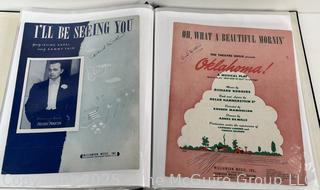 Plastic binder of sheet music from the 1940-50's