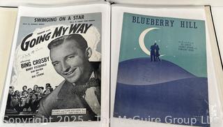 Plastic binder of sheet music from the 1940-50's
