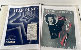 Plastic binder of sheet music from the 1940-50's