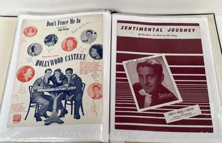 Plastic binder of sheet music from the 1940-50's