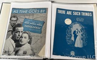 Plastic binder of sheet music from the 1940-50's