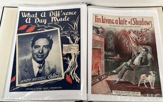 Plastic binder of sheet music from the 1940-50's