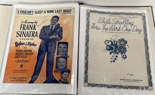 Plastic binder of sheet music from the 1940-50's