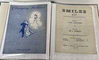 Plastic binder of sheet music from the 1940-50's