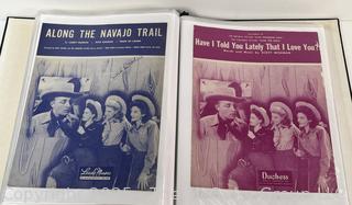Plastic binder of sheet music from the 1940-50's