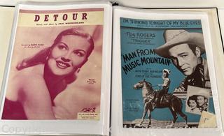 Plastic binder of sheet music from the 1940-50's