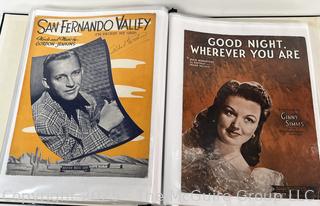 Plastic binder of sheet music from the 1940-50's