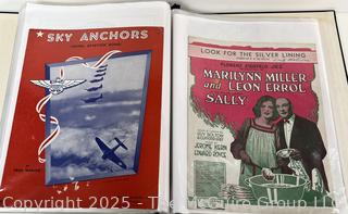 Plastic binder of sheet music from the 1940-50's
