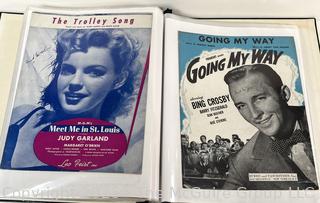 Plastic binder of sheet music from the 1940-50's