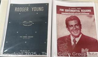 Plastic binder of sheet music from the 1940-50's