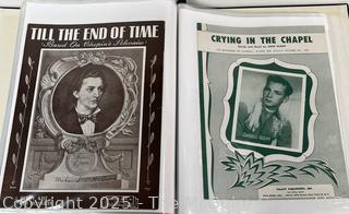 Plastic binder of sheet music from the 1940-50's