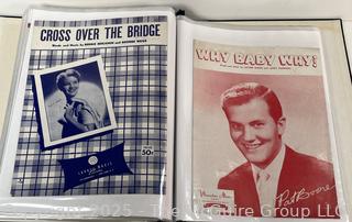 Plastic binder of sheet music from the 1940-50's