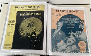Plastic binder of sheet music from the 1940-50's