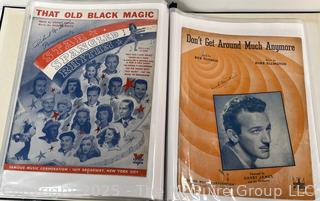 Plastic binder of sheet music from the 1940-50's