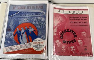 Plastic binder of sheet music from the 1940-50's