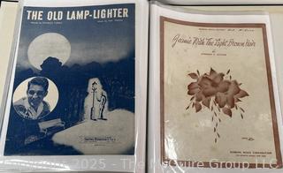 Plastic binder of sheet music from the 1940-50's