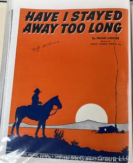 Plastic binder of sheet music from the 1940-50's