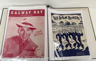Plastic binder of sheet music from the 1940-50's