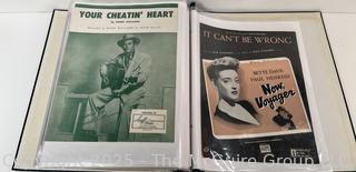 Plastic binder of sheet music from the 1940-50's