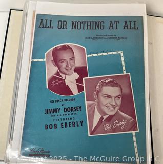Plastic binder of sheet music from the 1940-50's
