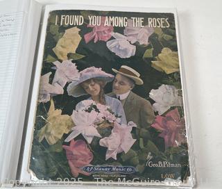 Plastic binder of sheet music from the 1940-50's