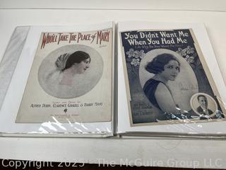 Plastic binder of sheet music from the 1940-50's