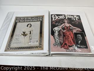 Plastic binder of sheet music from the 1940-50's