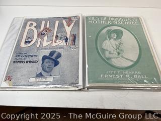 Plastic binder of sheet music from the 1940-50's