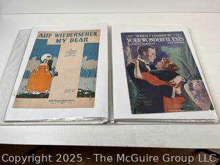 Plastic binder of sheet music from the 1940-50's
