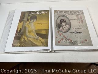 Plastic binder of sheet music from the 1940-50's