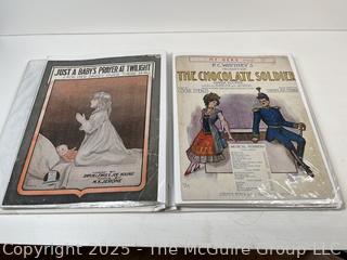 Plastic binder of sheet music from the 1940-50's
