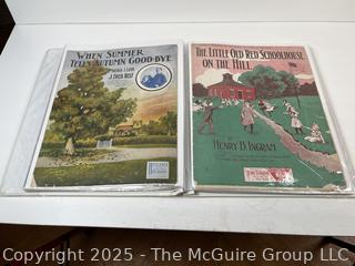 Plastic binder of sheet music from the 1940-50's