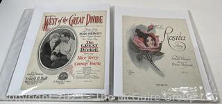 Plastic binder of sheet music from the 1940-50's