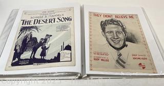 Plastic binder of sheet music from the 1940-50's
