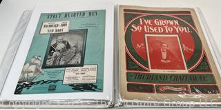 Plastic binder of sheet music from the 1940-50's