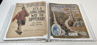 Plastic binder of sheet music from the 1940-50's