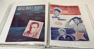 Plastic binder of sheet music from the 1940-50's
