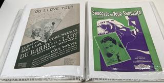 Plastic binder of sheet music from the 1940-50's
