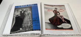 Plastic binder of sheet music from the 1940-50's