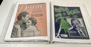Plastic binder of sheet music from the 1940-50's