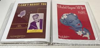 Plastic binder of sheet music from the 1940-50's