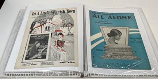 Plastic binder of sheet music from the 1940-50's