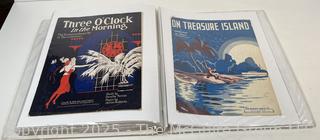 Plastic binder of sheet music from the 1940-50's