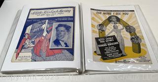 Plastic binder of sheet music from the 1940-50's