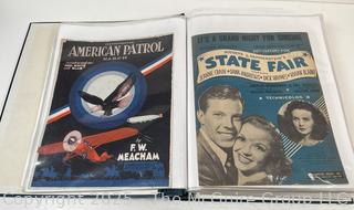 Collection of sheet music from the 1930-40's